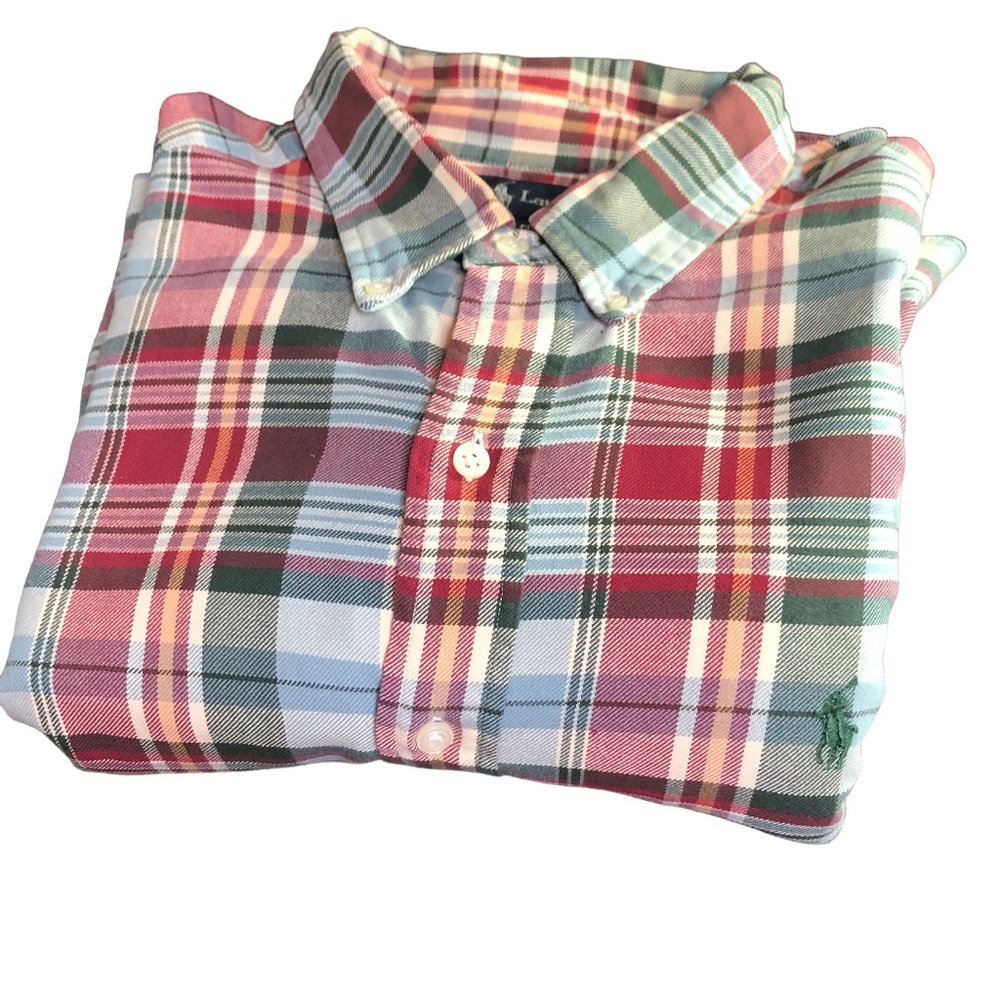 Ralph Lauren Classic Fit Plaid Button Down Shirt  Size XL - Picture 3 of 11